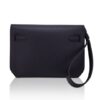 Hermes Kelly Depeches 25 Pouch Bag Blue Ocean Togo Leather with Palladium Hardware