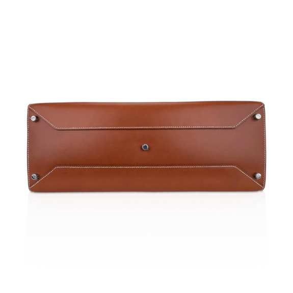 hermes-limited-edition-tote-two (16) Hermes Limited Edition Cristobal Cabacity 45 Tote Fauve Vache Hunter Leather Removeable Toile Bag with Palladium Hardware