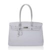 Hermes Shoulder Birkin 45 Blue Pale Togo Brushed Palladium Limited Edition