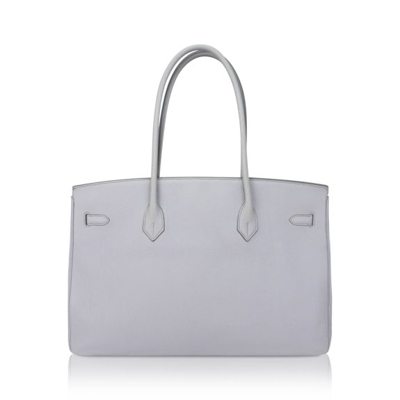 Hermes Shoulder Birkin 45 Blue Pale Togo Brushed Palladium Limited Edition