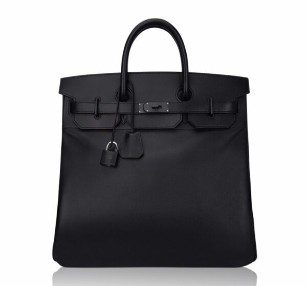 Hermes HAC 40 So Black Evergrain Leather Limited Edition Rare