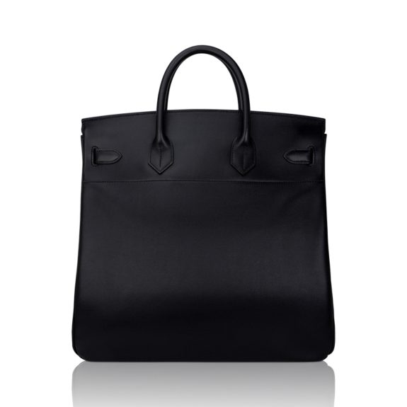 Hermes HAC 40 So Black Evergrain Leather Limited Edition Rare