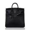 Hermes HAC 40 So Black Evergrain Leather Limited Edition Rare