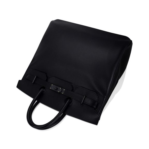 Hermes HAC 40 So Black Evergrain Leather Limited Edition Rare