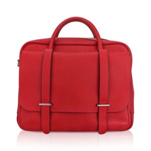 hermes-steve-messenger-bag-35-ro Hermès Steve Messenger Bag Rouge Casaque Clemence Leather with Palladium Hardware