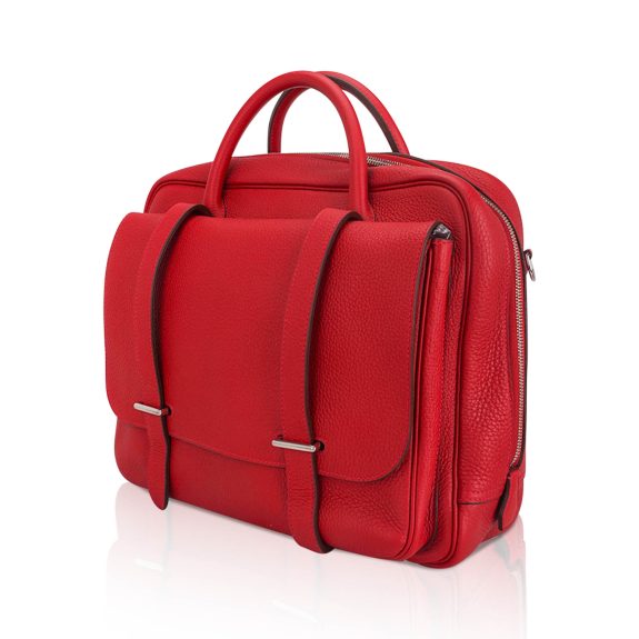 hermes-steve-messenger-bag-35-si (1) Hermès Steve Messenger Bag Rouge Casaque Clemence Leather with Palladium Hardware