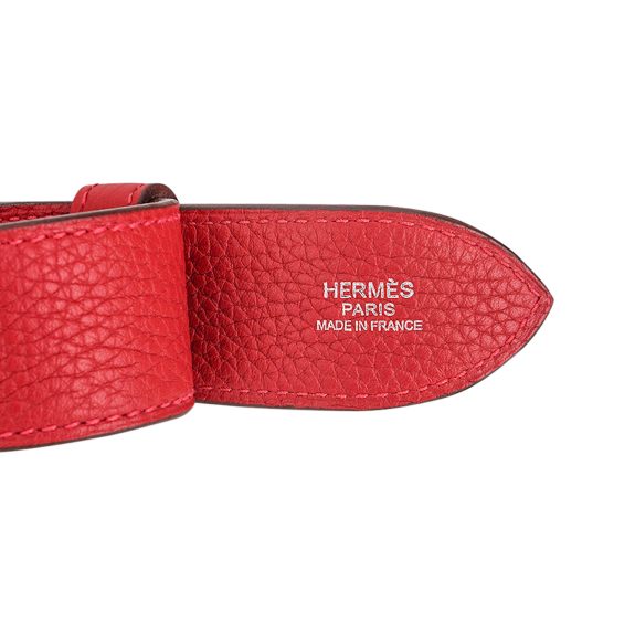 hermes-steve-messenger-bag-35-st Hermès Steve Messenger Bag Rouge Casaque Clemence Leather with Palladium Hardware