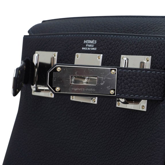 Hermès Hac a Dos PM Backpack Caban Tricolor Togo Leather with Palladium Hardware