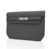 shop-authentic-new-hermes-mens-b Hermes Kelly Depeches 25 Pouch Bag Etain Togo Leather with Palladium Hardware