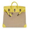 shop-hermes-hac-50-lime-canvas-t Hermes HAC Birkin 50 Bag Lime Evercolor & Ficelle Toile with Palladium Hardware