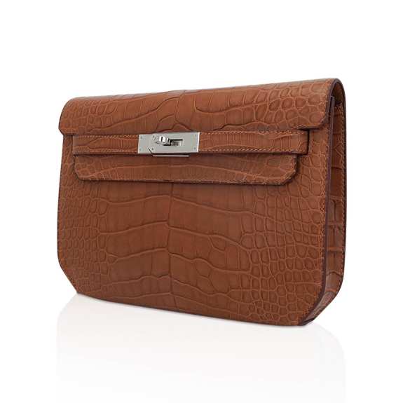 shop-hermes-kelly-depeches-25-po Hermès Kelly Depeches 25 Pouch Matte Gold Alligator with Palladium Hardware
