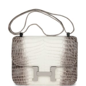 Hermès Constance 1-24 Himalaya Matte Niloticus Crocodile Palladium Hardware