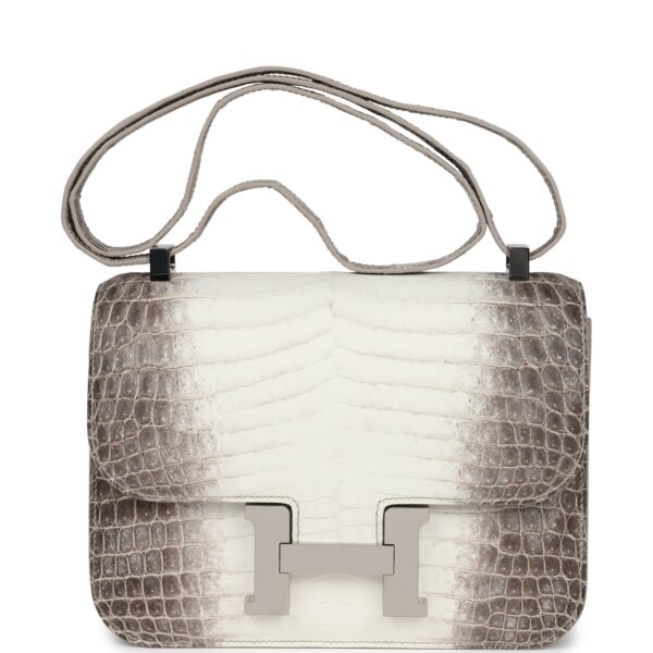 H-C-240419-1-01 Hermès Constance 1-24 Himalaya Matte Niloticus Crocodile Palladium Hardware