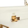 Hermès Kelly Retourne 25 New White Swift Gold Hardware